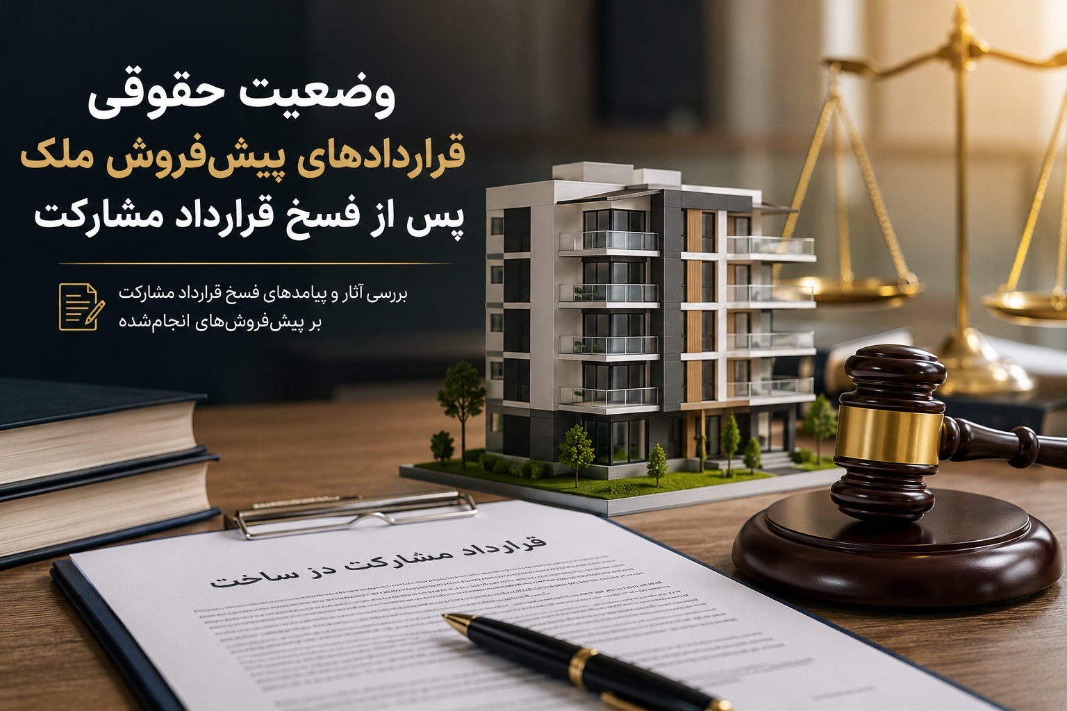 وضعیت حقوقی قراردادهای پیش‌فروش ملک پس از فسخ قرارداد مشارکت